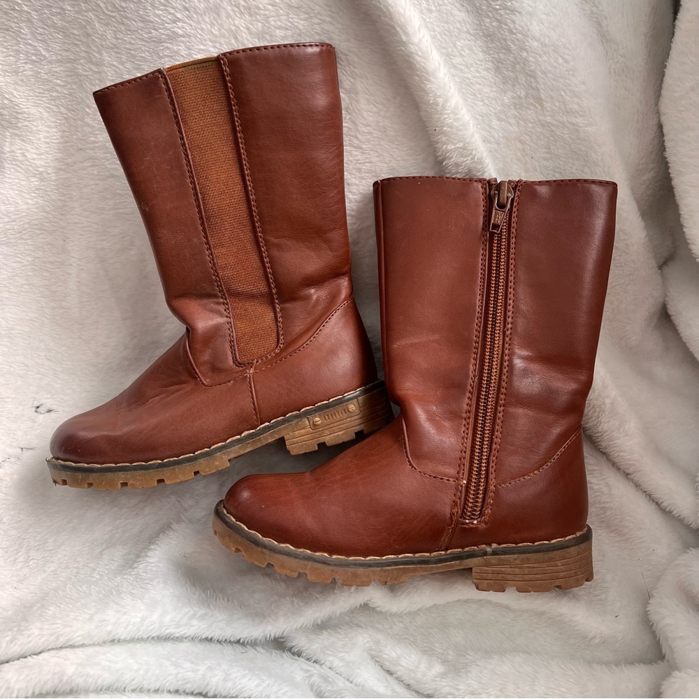 2 for $20 | Toddler Sz 7 Leather Look Tall Boots Equestrian Style Fall Dressy